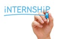 Internship Blue Marker Royalty Free Stock Photo