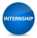 Internship elegant blue round button Royalty Free Stock Photo