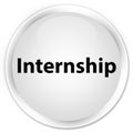 Internship premium white round button Royalty Free Stock Photo