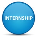 Internship special cyan blue round button