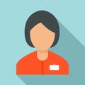 Internship manager icon, flat style