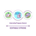 Internship program alumni concept icon