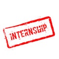 Internship red rubber stamp isolated on white. Royalty Free Stock Photo