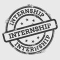 Internship rubber stamp isolated on white. Royalty Free Stock Photo