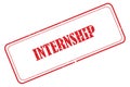 internship stamp on white Royalty Free Stock Photo
