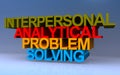 interpersonal analytical problem solving on blue Royalty Free Stock Photo