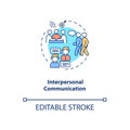 Interpersonal communication concept icon