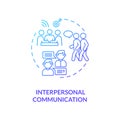 Interpersonal communication concept icon