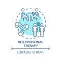Interpersonal therapy concept icon Royalty Free Stock Photo