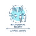 Interpersonal therapy concept icon