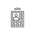 Interphone icon Simple thin outline Royalty Free Stock Photo