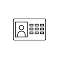 Interphone icon Thin line art isolated Royalty Free Stock Photo