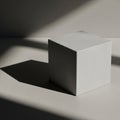 On the interplay between light and shadow. The surface and cube Royalty Free Stock Photo