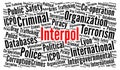 Interpol word cloud concept