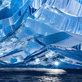 An interpretation of ice, with crystal-like textures and shades of blue and white3, Generative AI Royalty Free Stock Photo