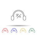 Interpreter, translator multi color icon. Simple thin line, outline vector of translator icons for ui and ux, website or mobile