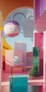Interpretive mockup arrangement exploring abstract concepts creatively.