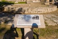 Interpretive panel at Philippeion ruins, Olympia Royalty Free Stock Photo