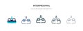 Interproximal icon in different style vector illustration. two colored and black interproximal vector icons designed in filled,