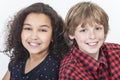 Interracial Boy & Girl Children Smiling Royalty Free Stock Photo