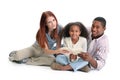 Interracial Family Reading Together Royalty Free Stock Photo