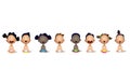 Interracial group of babies and toddlers