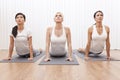 Interracial Group Beautiful Women In Yoga Position