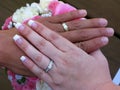 Interracial hands in marrage Royalty Free Stock Photo