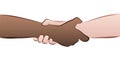 Interracial Handshake Grip Royalty Free Stock Photo