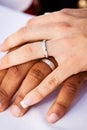 Interracial marriage hands Royalty Free Stock Photo