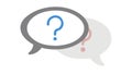 Interrogative Thought Bubble for Pondering Ideas, vector design Generative AI Royalty Free Stock Photo