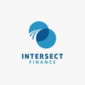 Intersect business and financial logo vector design
