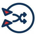intersecting arrows, exchange Isolated Vector Icon which can be easily modified or edited