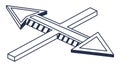 Intersecting Arrows Indicating Directional Crossroads, vector design Generative AI Royalty Free Stock Photo