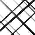 Intersecting black and gray diagonal lines create a dynamic pattern on a white Royalty Free Stock Photo