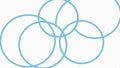 Intersecting circles abstract, overlapping geometric design vector design Generative AI Royalty Free Stock Photo