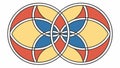 Intersecting Circular Patterns, Abstract Geometry and Modern Design Vector, vector design Generative AI Royalty Free Stock Photo