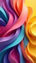 Intersecting colorful forms, fluid lines, rich gradient, style, visual, multicolored