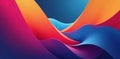 Intersecting colorful forms, sharp angles, smooth gradients, vivid colors, contemporary art