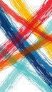 Intersecting colorful lines on a clean white background, creating a dynamic and energetic abstract pattern