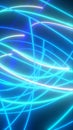 Intersecting glowing blue neon lines forming a futuristic light network Royalty Free Stock Photo