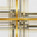 Intersecting golden lines Royalty Free Stock Photo