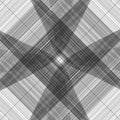Intersecting line star. Geometric layered pattern. Optical abstract grid. Monochrome vector design.