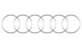 Intersecting, overlapping circles, rings element