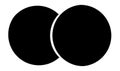 Intersecting, overlapping circles, rings element