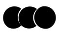 Intersecting, overlapping circles, rings element