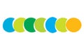Intersecting, overlapping circles, rings element