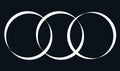 Intersecting, overlapping circles, rings element