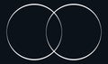 Intersecting, overlapping circles, rings element