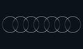 Intersecting, overlapping circles, rings element